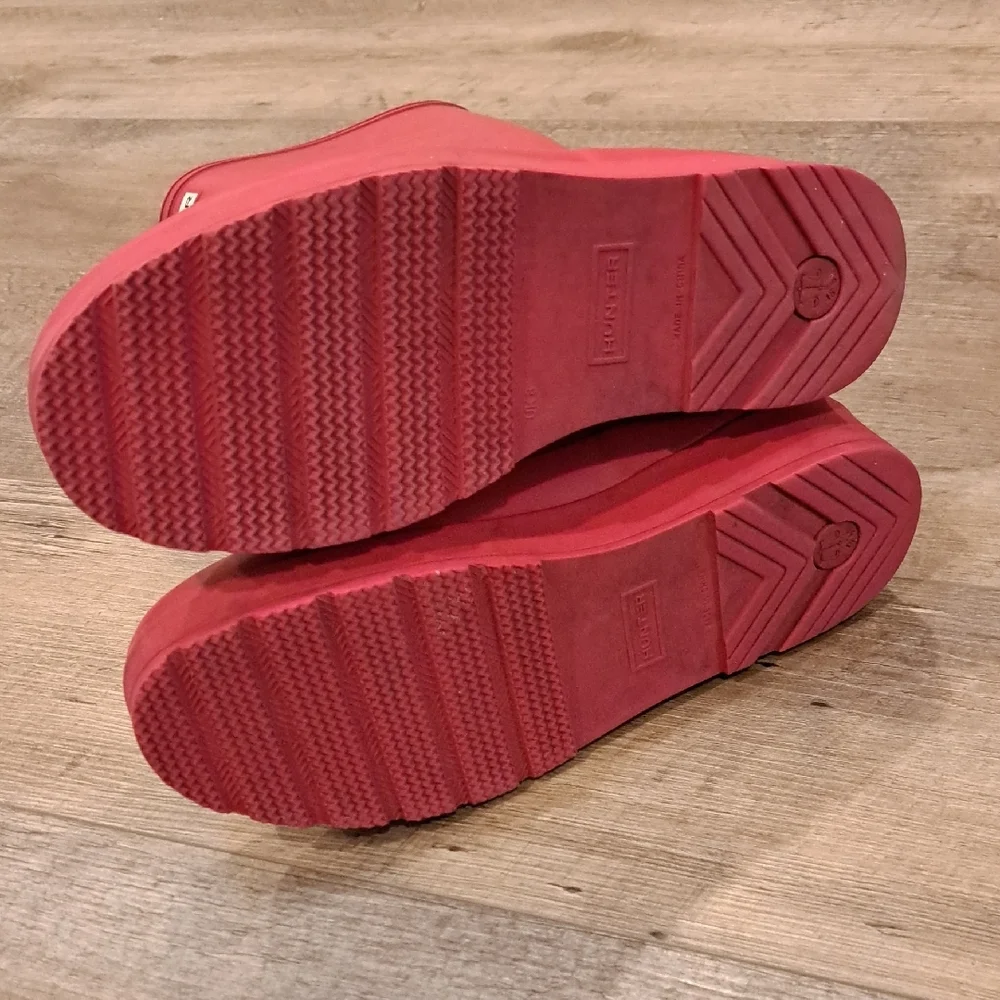 Hunter Vibrant Red Tall Rain Boots - Picture 6 of 10